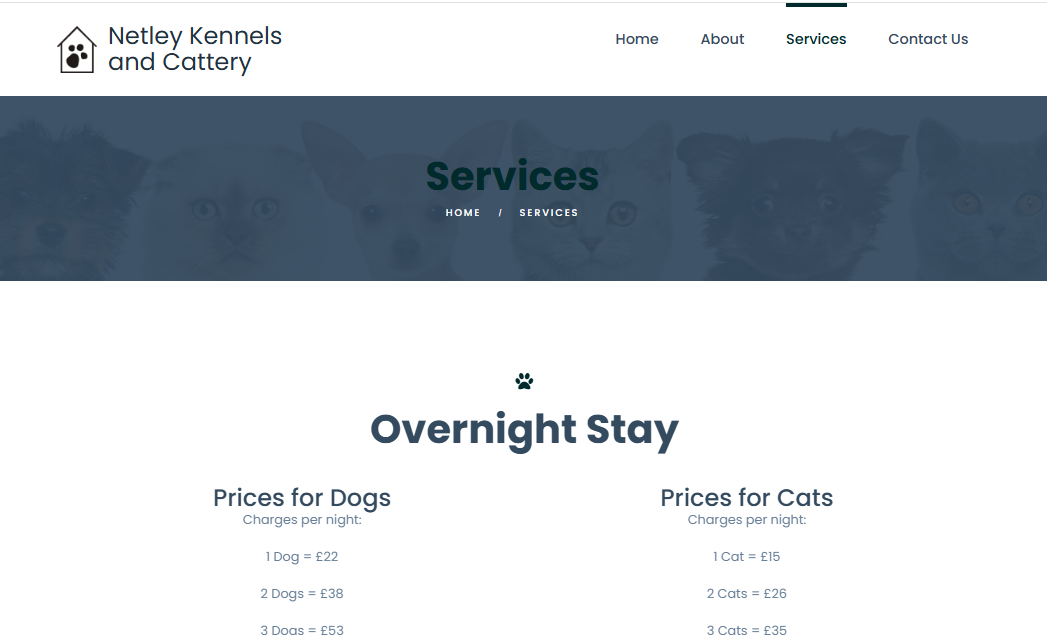 Services Page