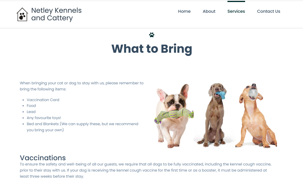 Services Page