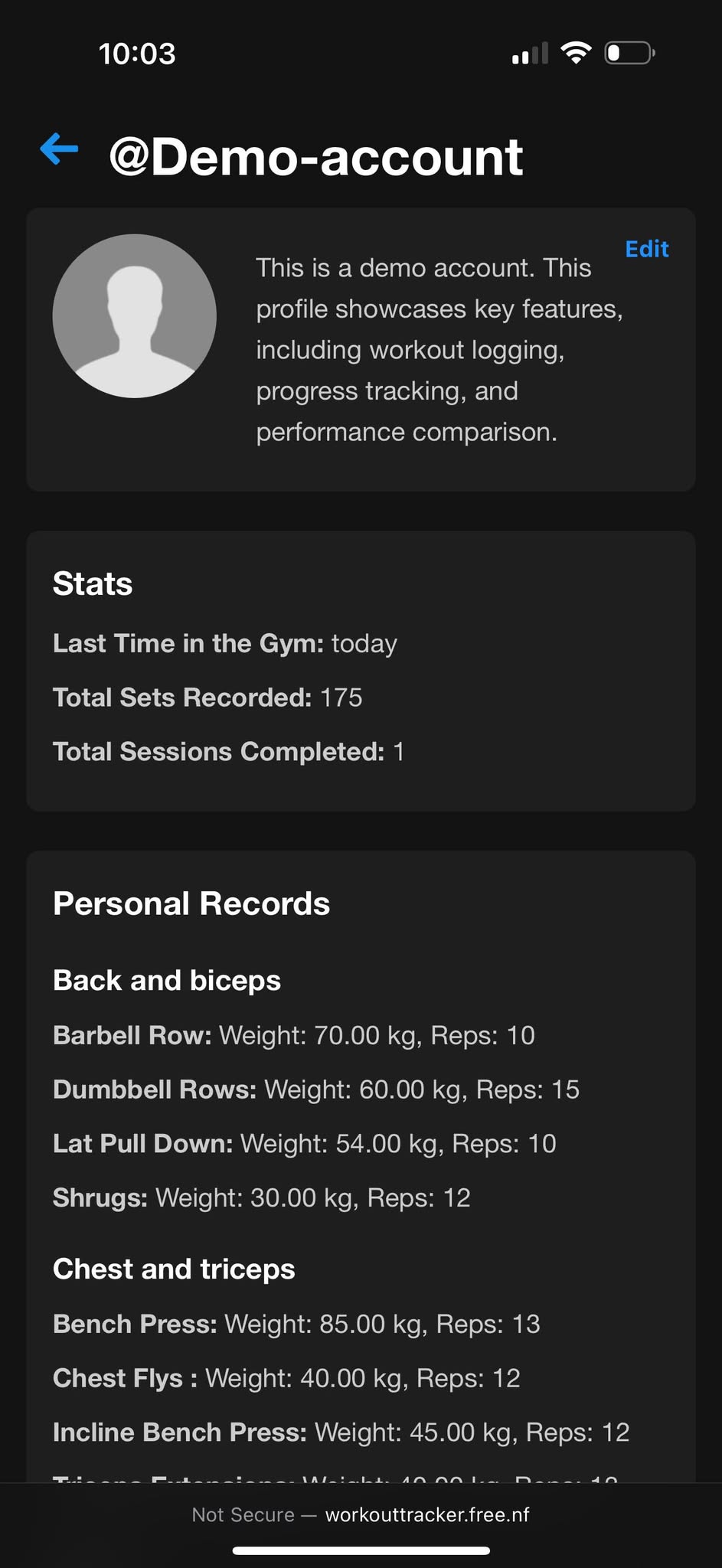 Profile Page
